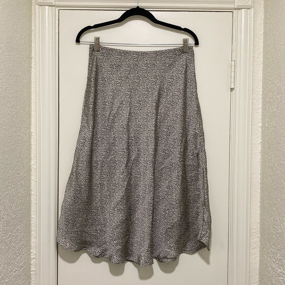 Sienna Sky Black and White Cheetah Print Midi Skirt